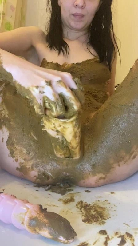 Toy double penetration in shit, scat, fisting, atm p00girl [UltraHD/2K/2023]